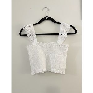 NWOT Cotton On White Eyelet Tank Top